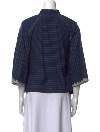 Péro Linen Striped Crop Top