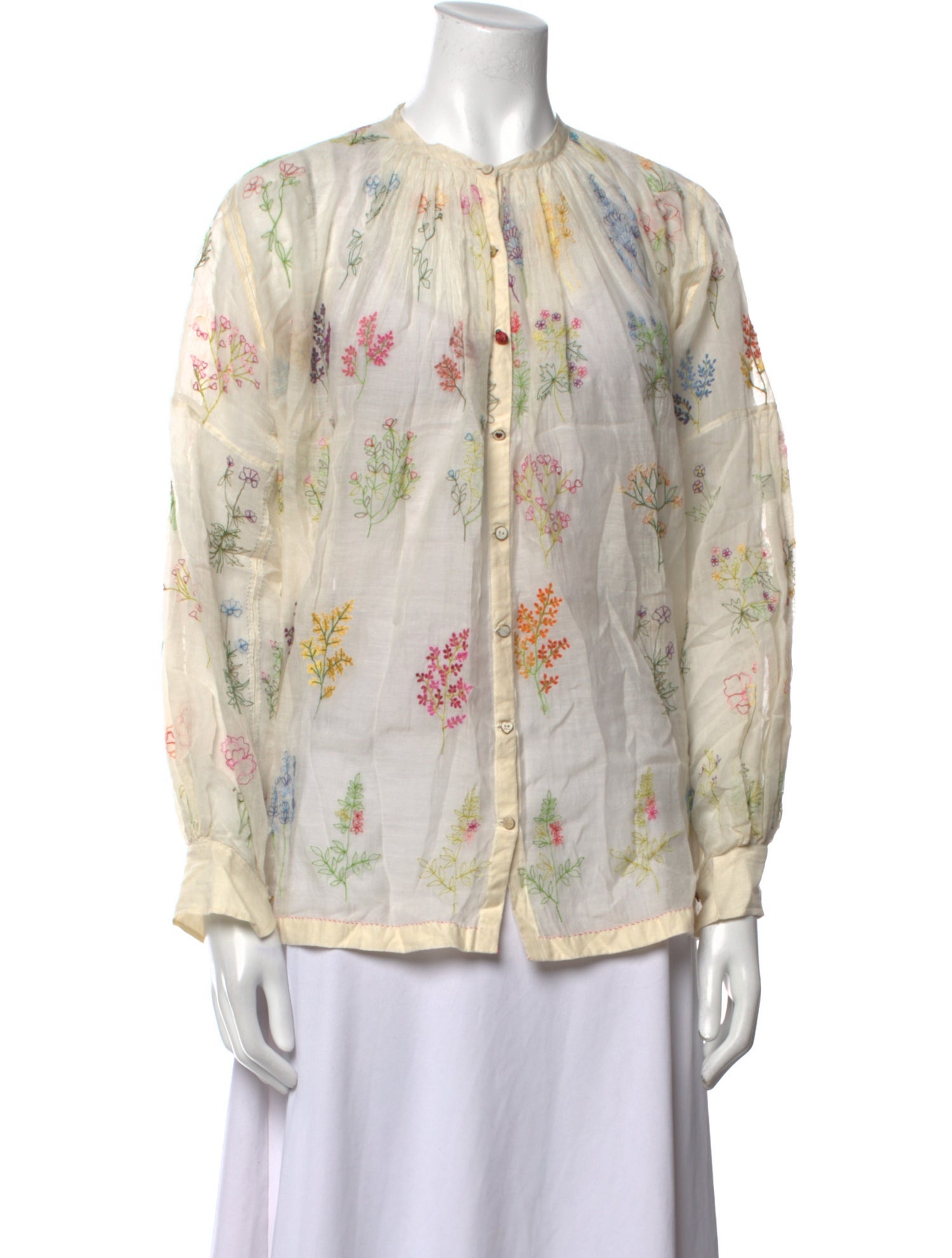 Péro Floral Print Crew Neck Blouse