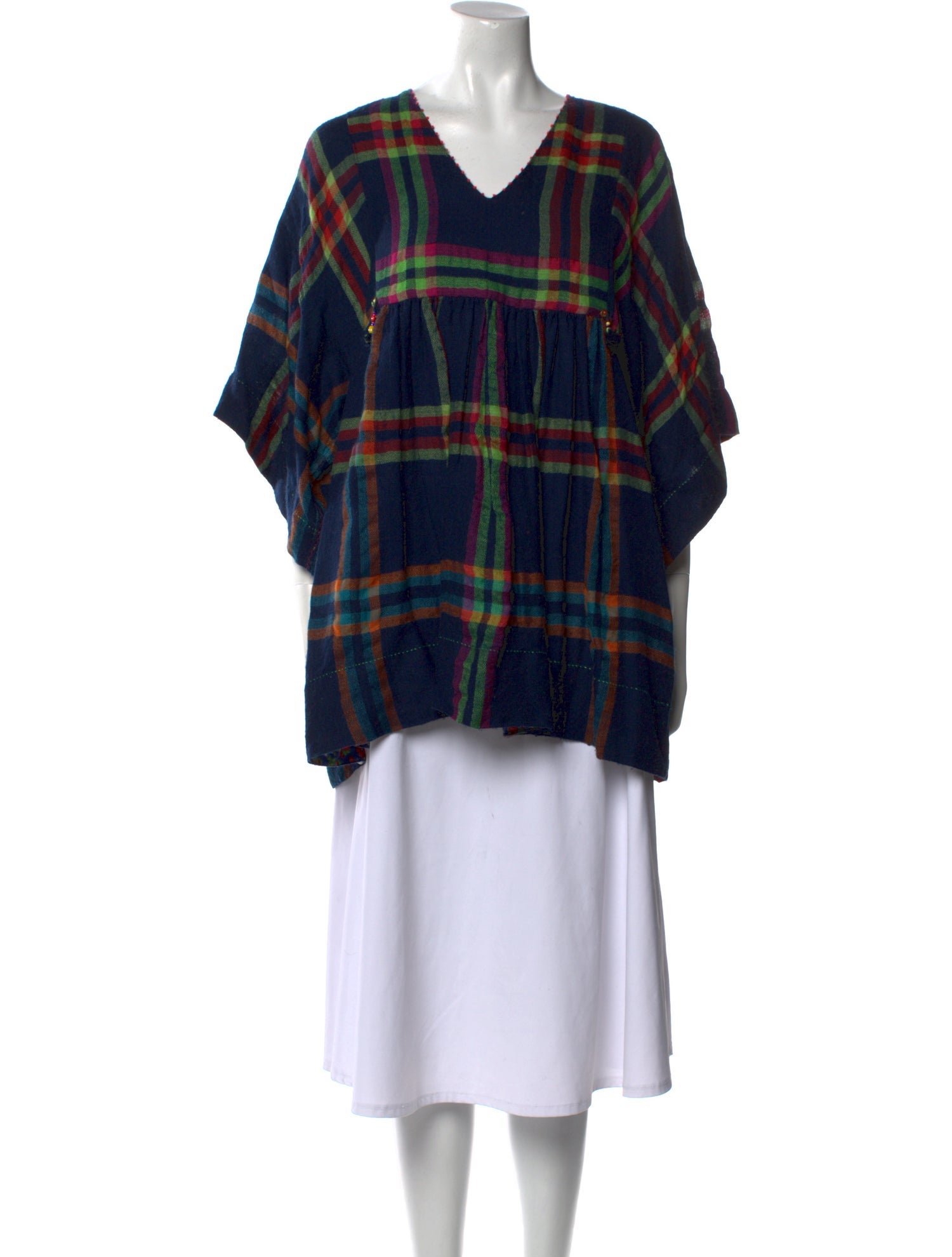 Péro Wool Plaid Print Tunic