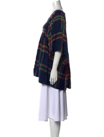 Péro Wool Plaid Print Tunic