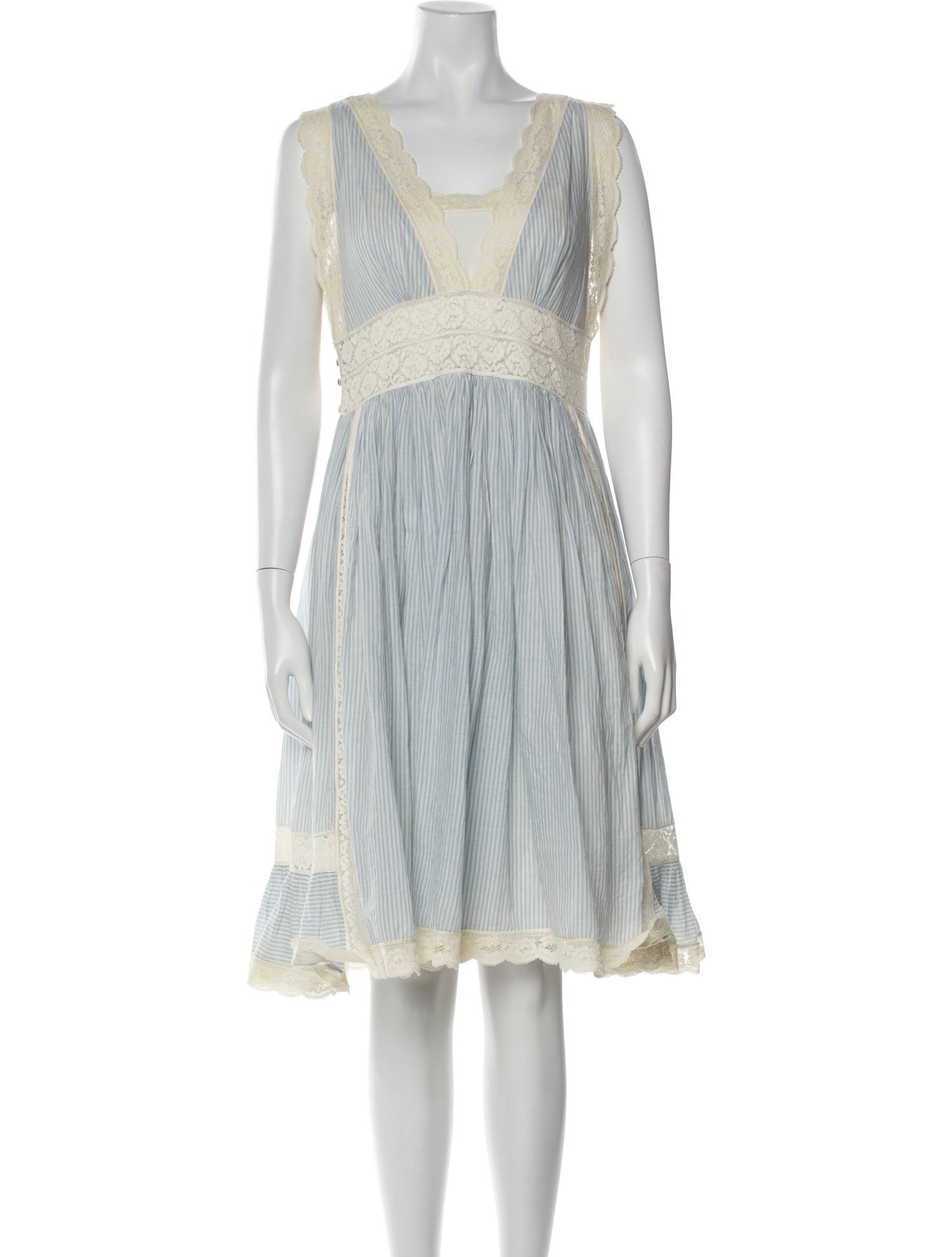 Péro Striped Knee-Length Dress