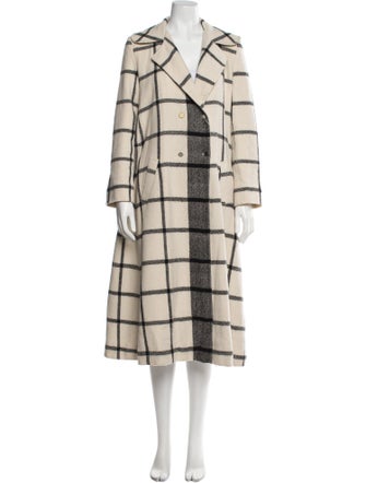 Péro Plaid Print Coat