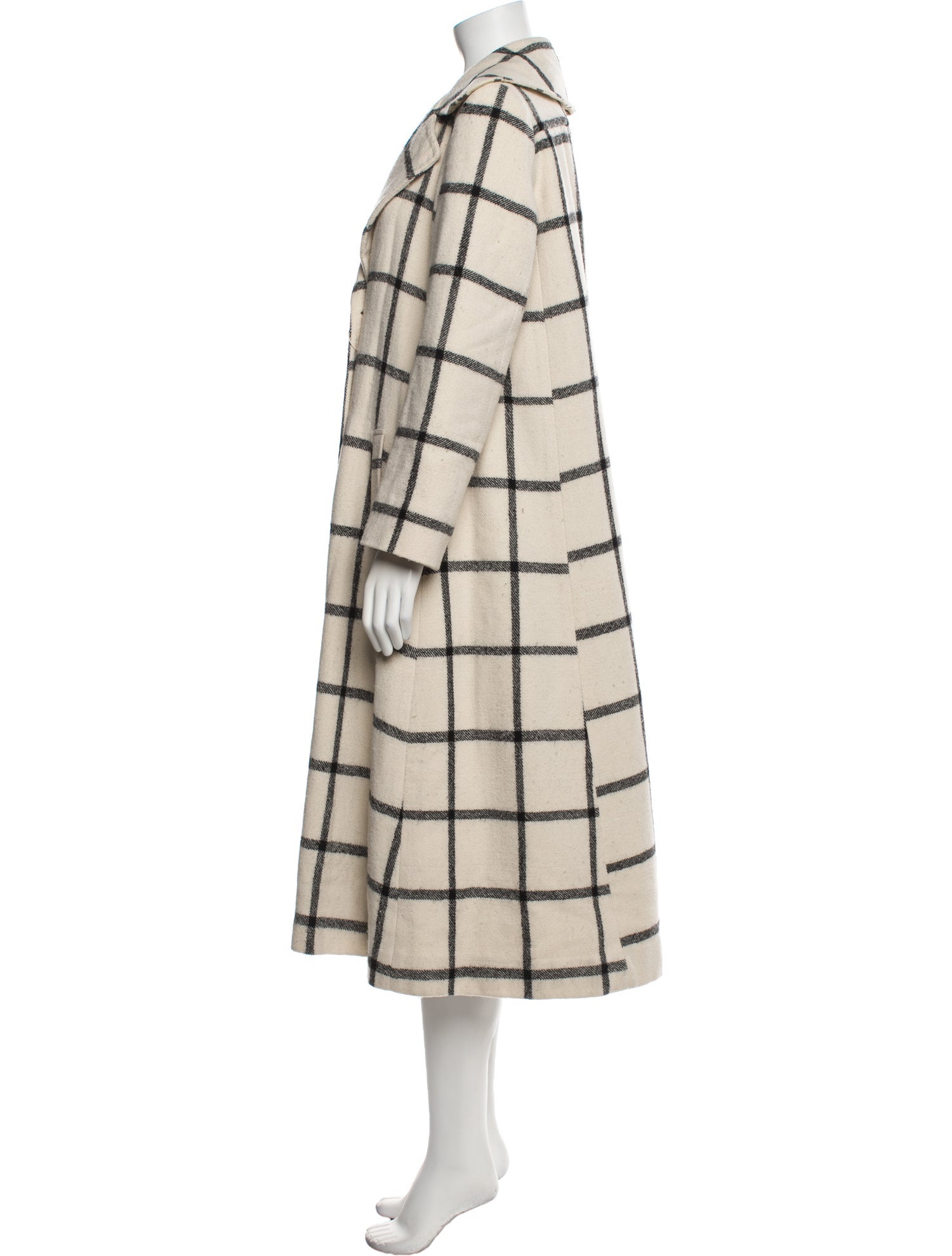 Péro Plaid Print Coat