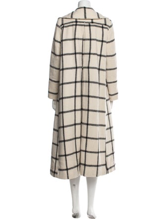 Péro Plaid Print Coat