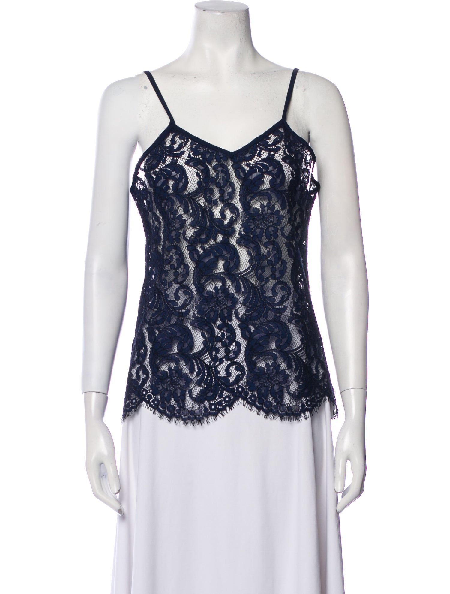 Perseverance Lace Pattern V-Neck Top