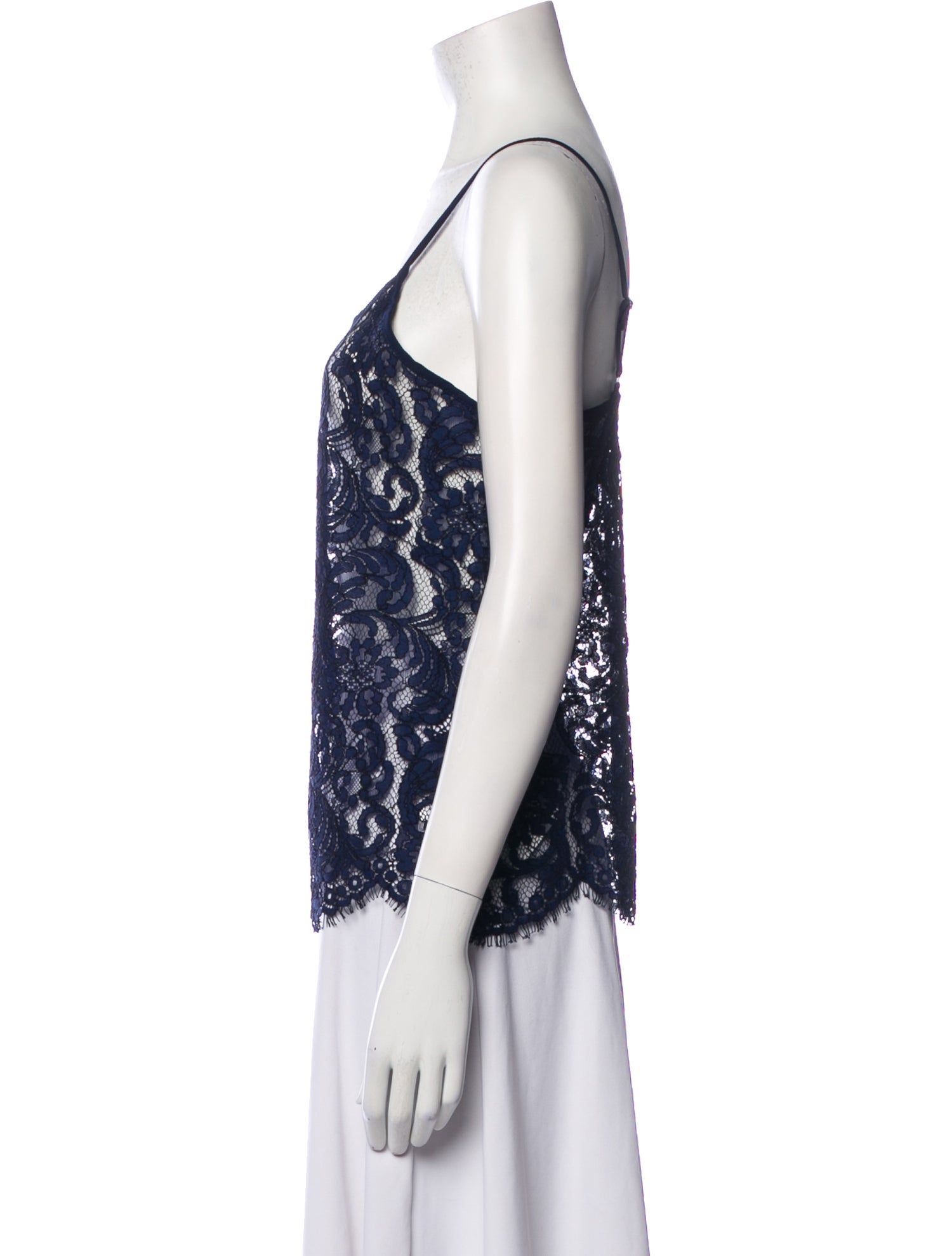 Perseverance Lace Pattern V-Neck Top