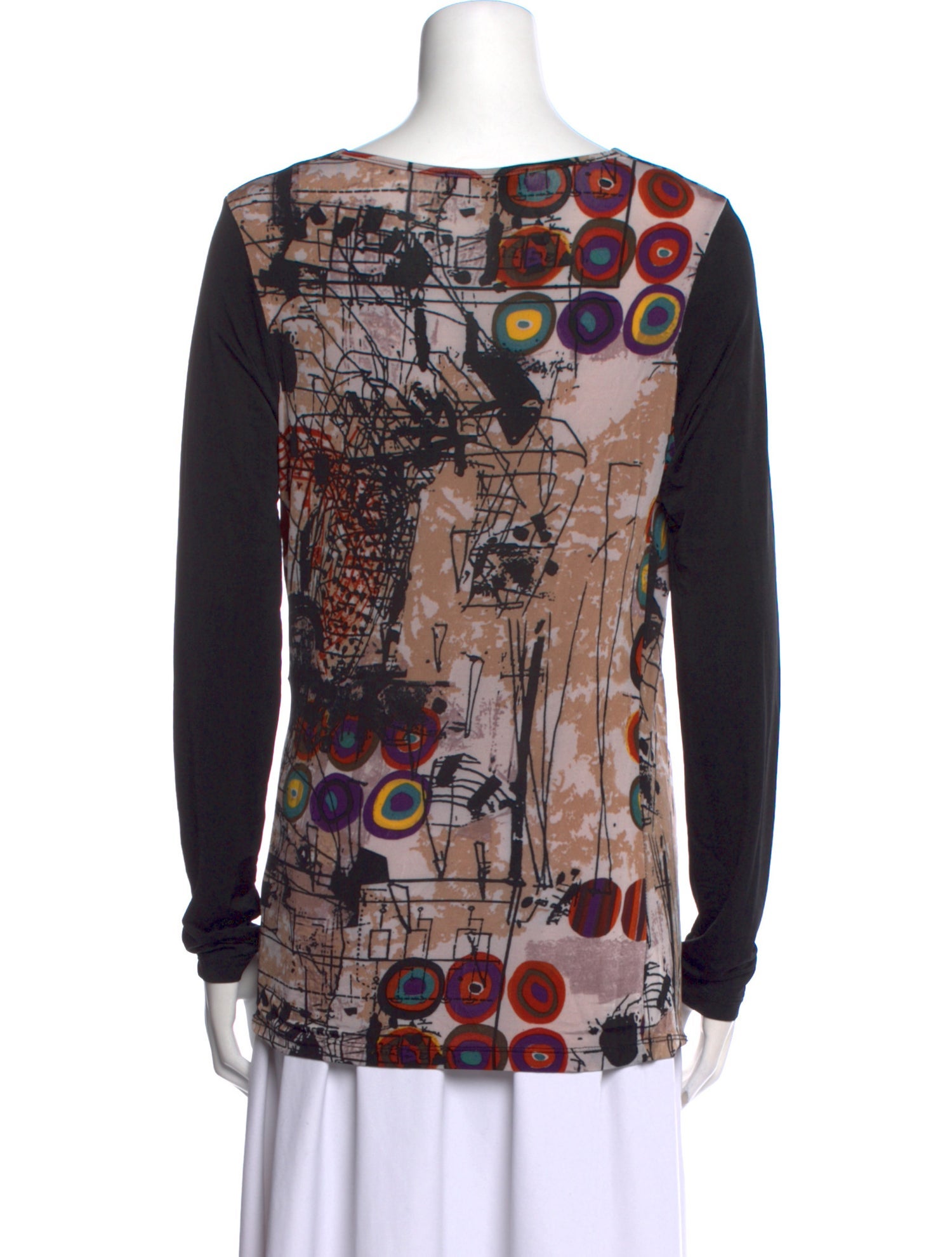 Peruzzi Printed Cowl Neck Blouse