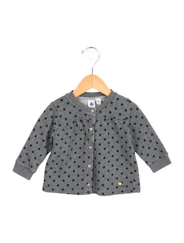 Petit Bateau Girls' Polka Dot Long Sleeve Top