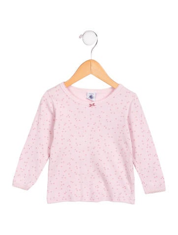 Petit Bateau Girls' Star Print Long Sleeve Top