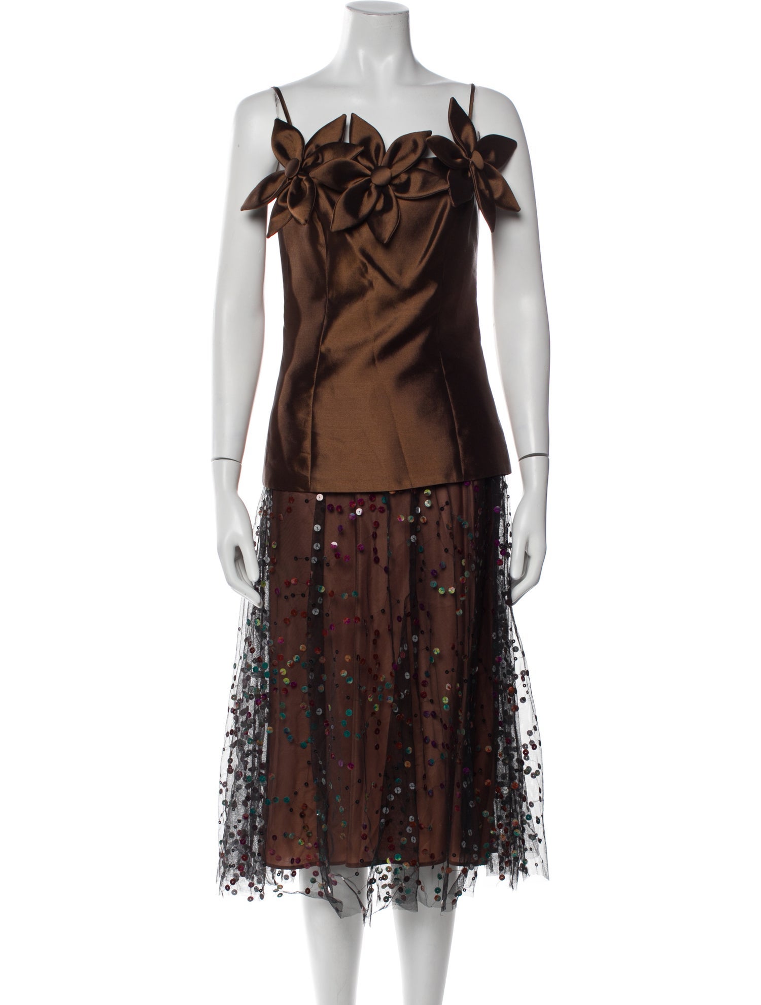 Petrovitch & Robinson Sequin Embellishments Skirt Set