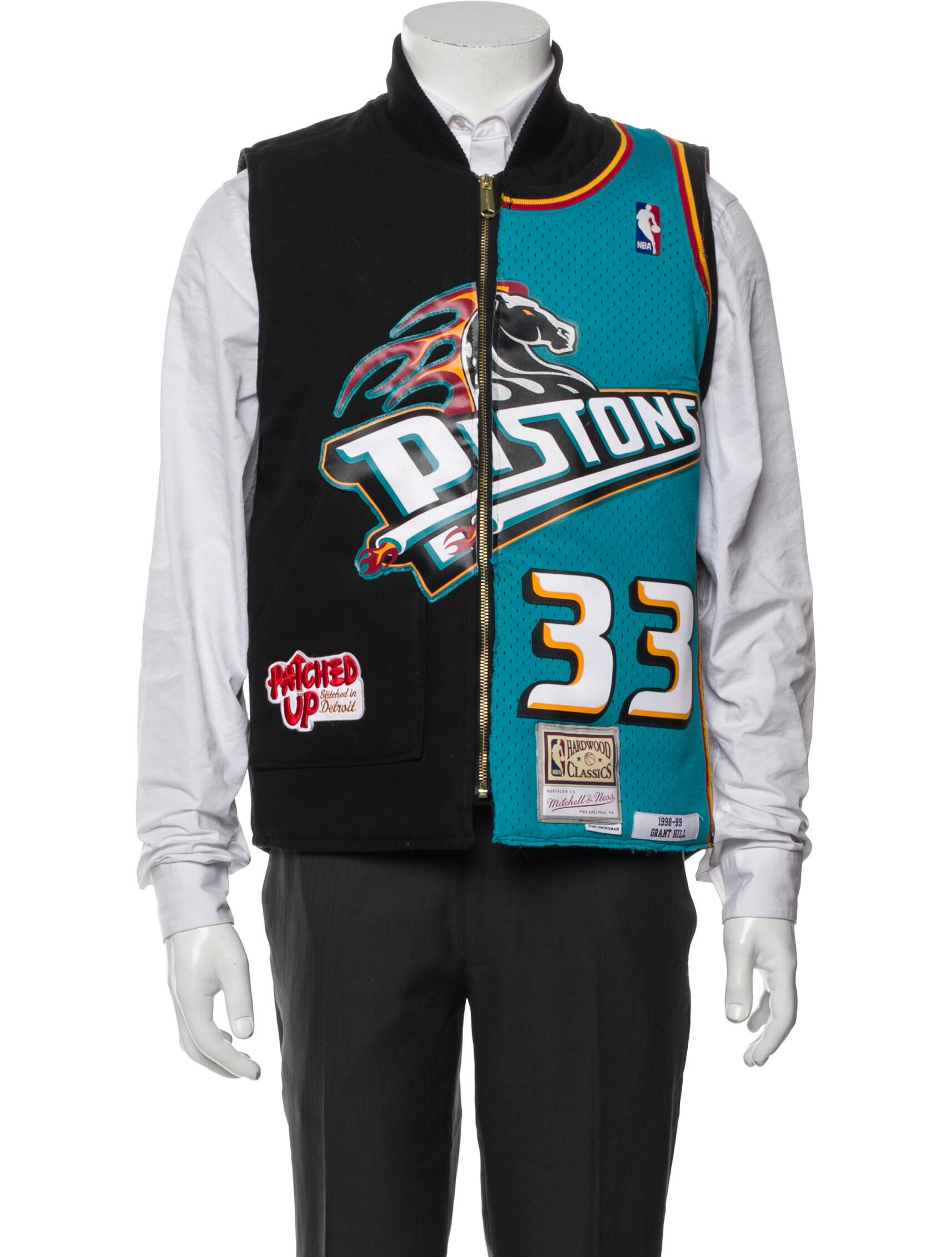 Patched Up Graphic Print Vest