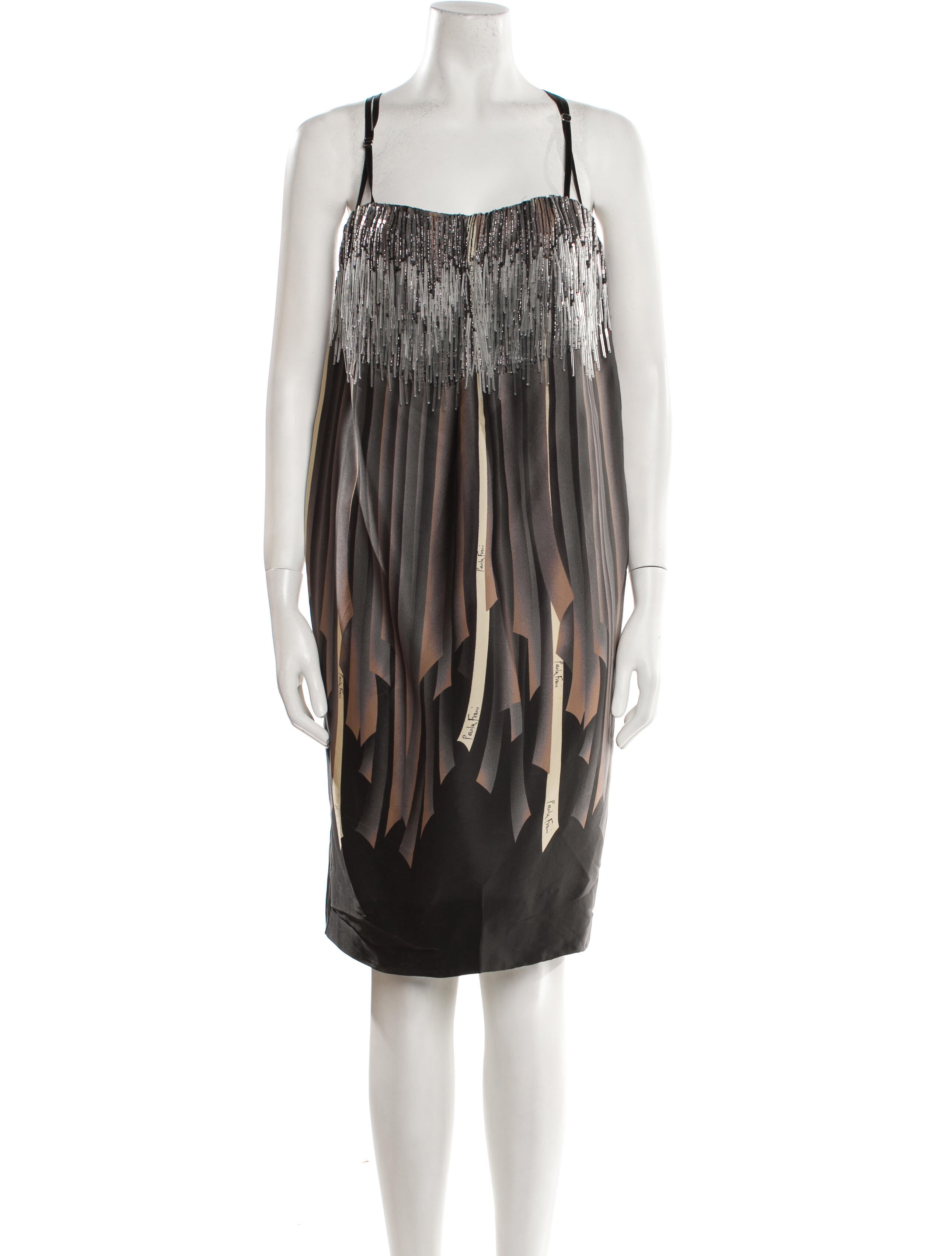 Paola Frani Silk Midi Length Dress w/ Tags