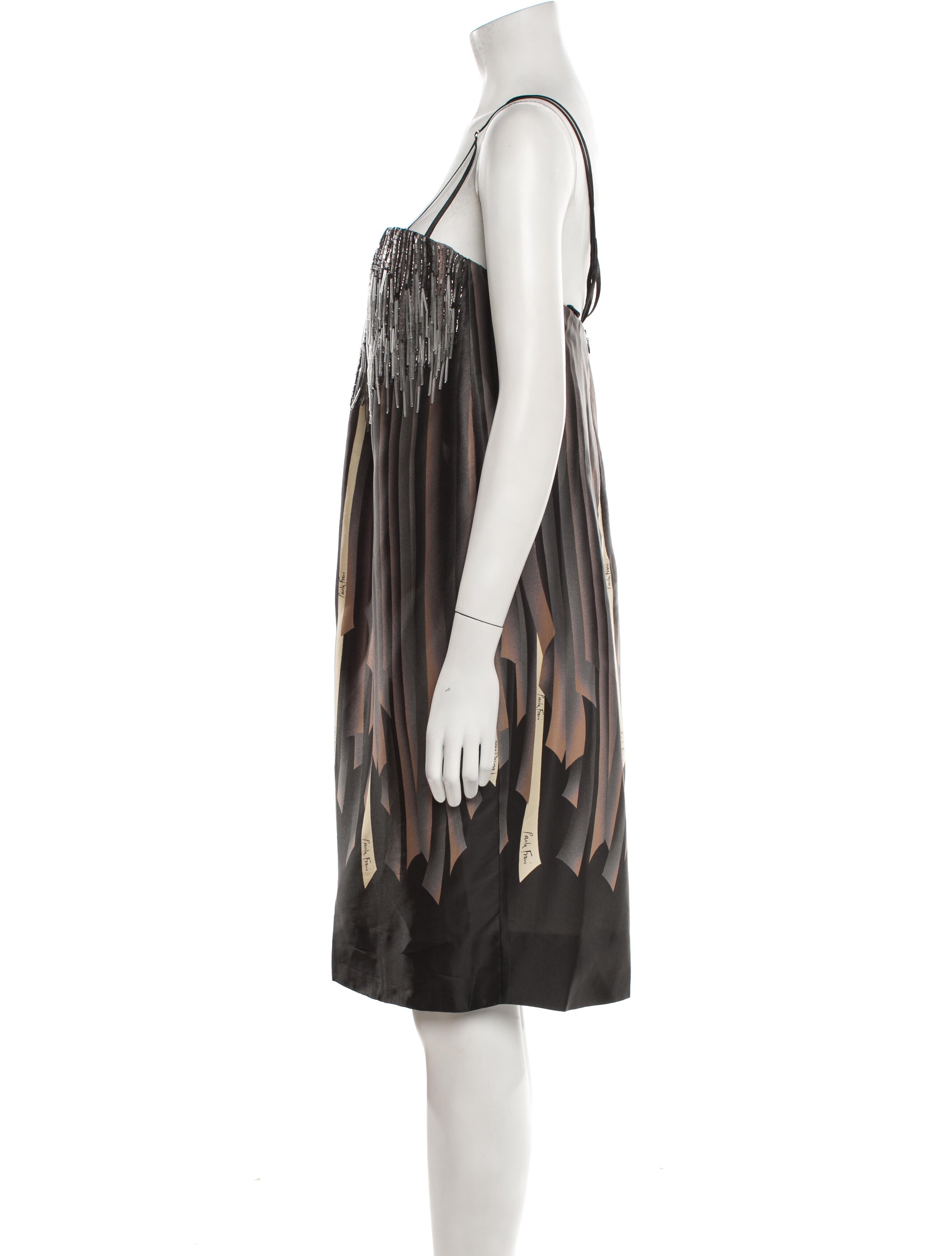 Paola Frani Silk Midi Length Dress w/ Tags