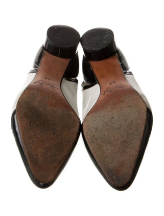 Peter Fox Leather Colorblock Pattern Slingback Flats