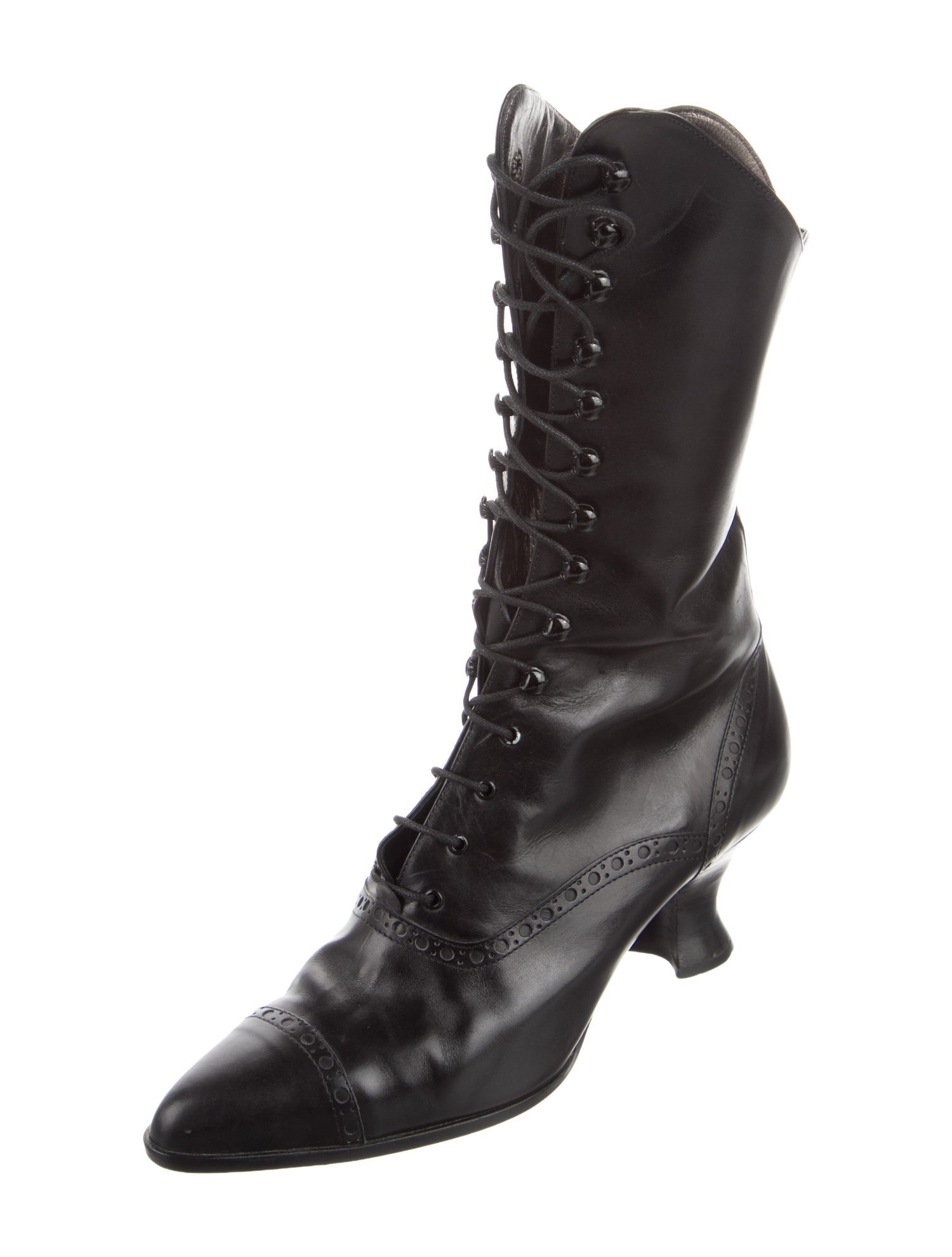 Peter Fox Leather Lace-Up Boots