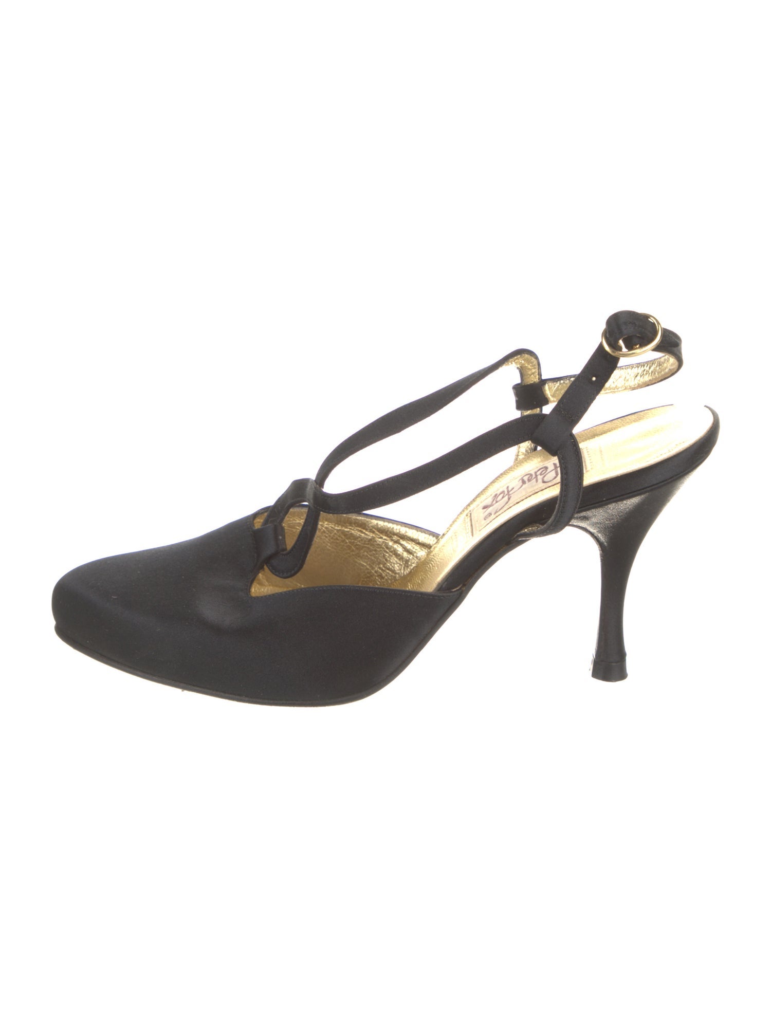 Peter Fox Satin T-Strap Pumps