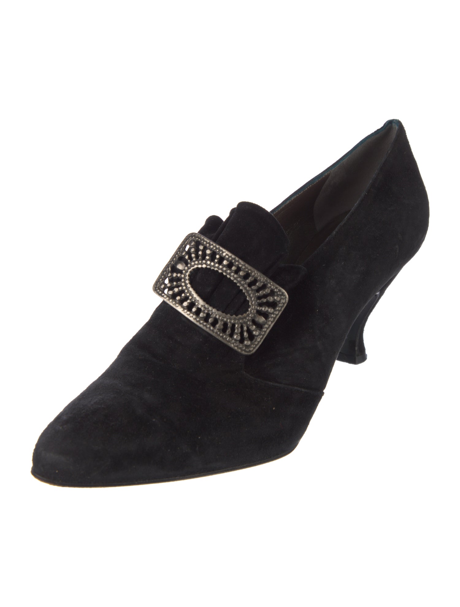 Peter Fox Suede Pleated Accents Pumps