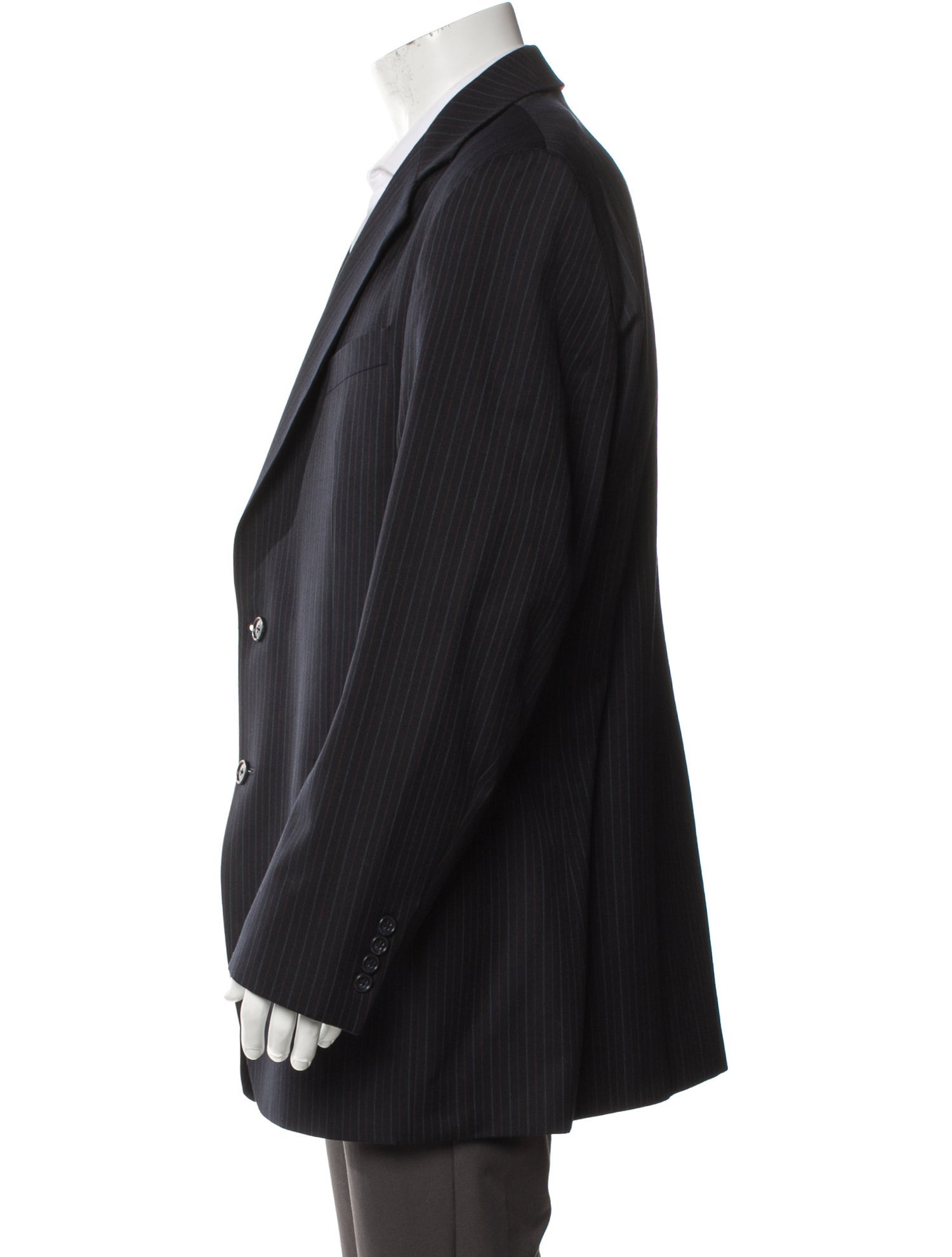 Paul Fredrick Wool Striped Blazer