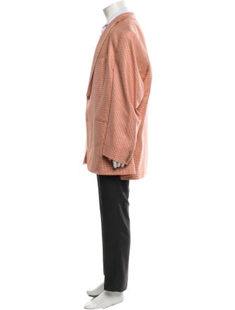 Paul Fredrick Houndstooth Print Blazer