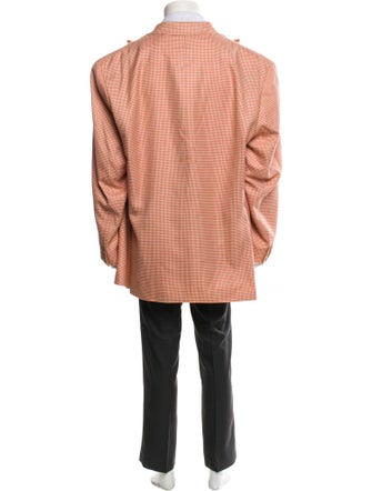 Paul Fredrick Houndstooth Print Blazer