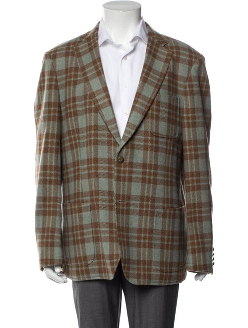 Paul Fredrick Wool Plaid Print Sport Coat