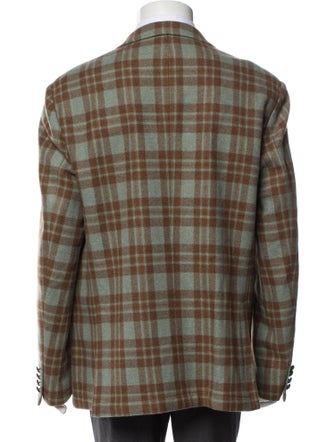 Paul Fredrick Wool Plaid Print Sport Coat