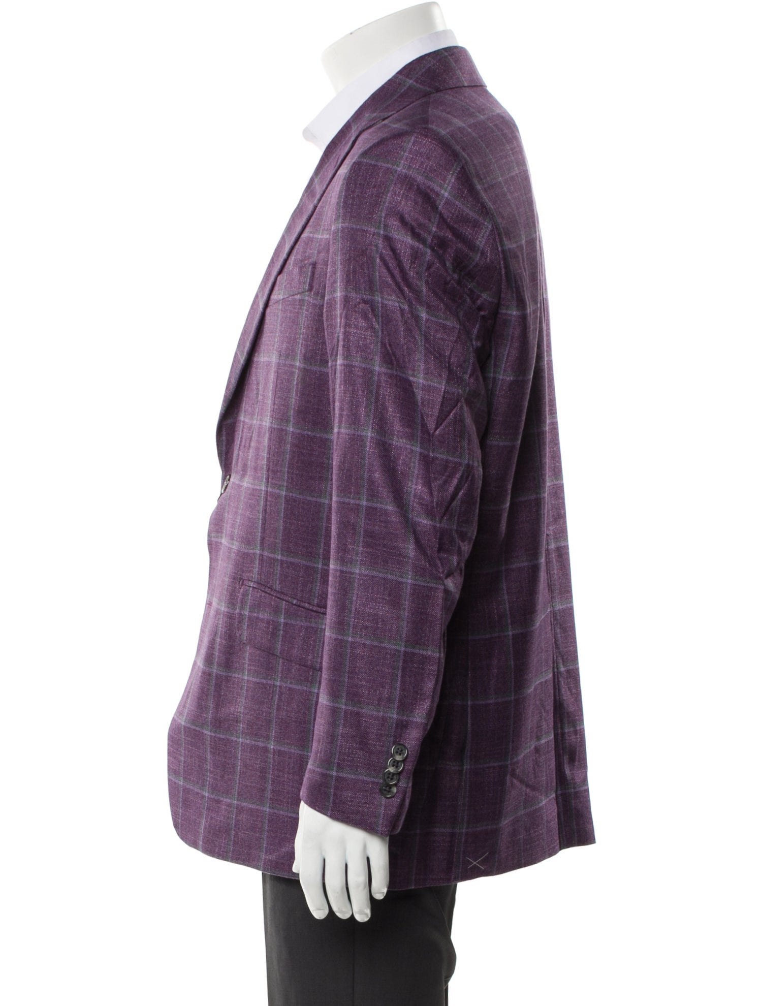 Paul Fredrick Plaid Print Blazer w/ Tags