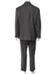 Paul Fredrick Wool Plaid Print Three-Piece Suit