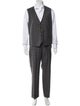Paul Fredrick Wool Plaid Print Three-Piece Suit