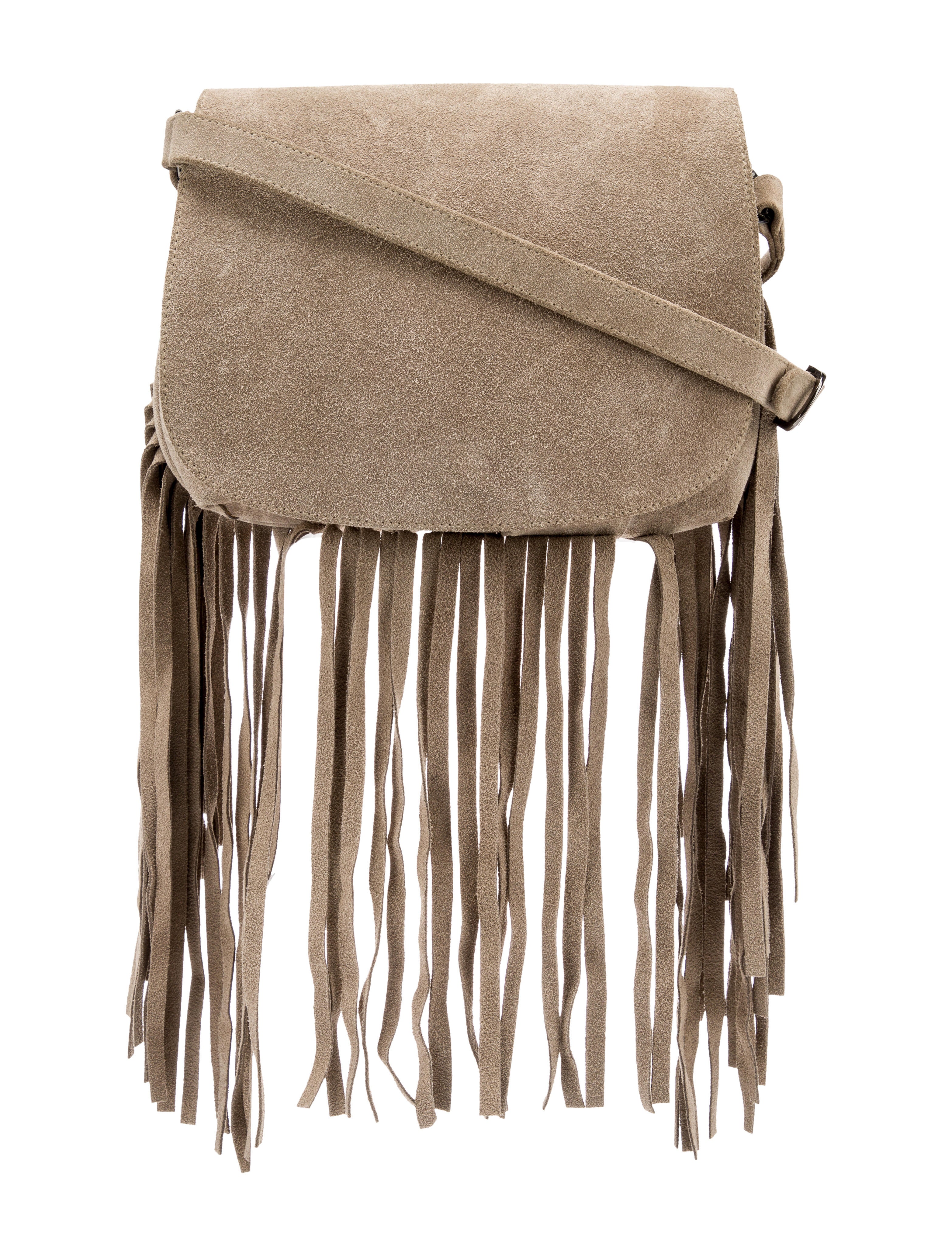 The Perfext Suede Fringed Crossbody Bag Neutrals Crossbody Bags
