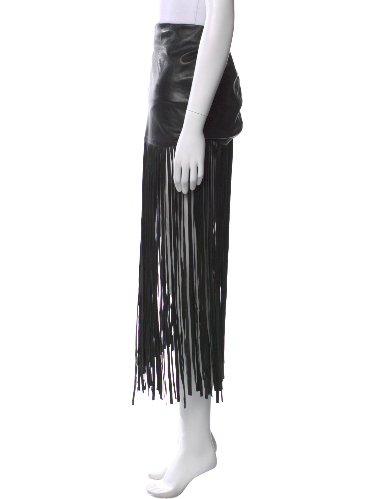 The Perfext Leather Midi Length Skirt