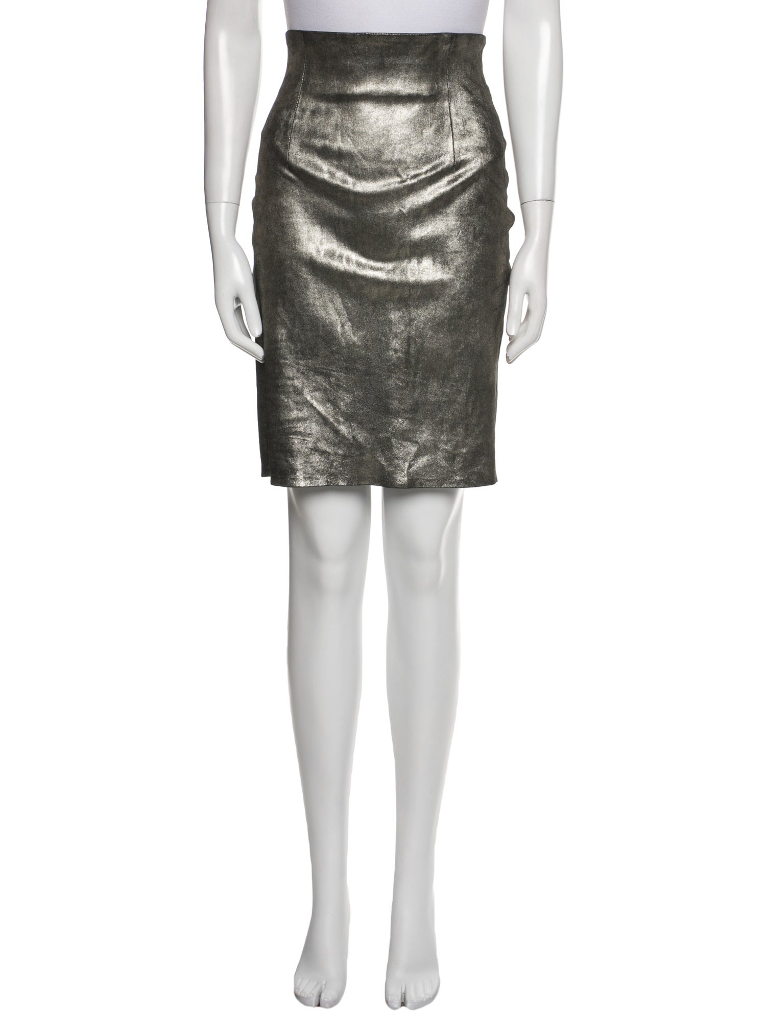 The Perfext Leather Knee-Length Skirt