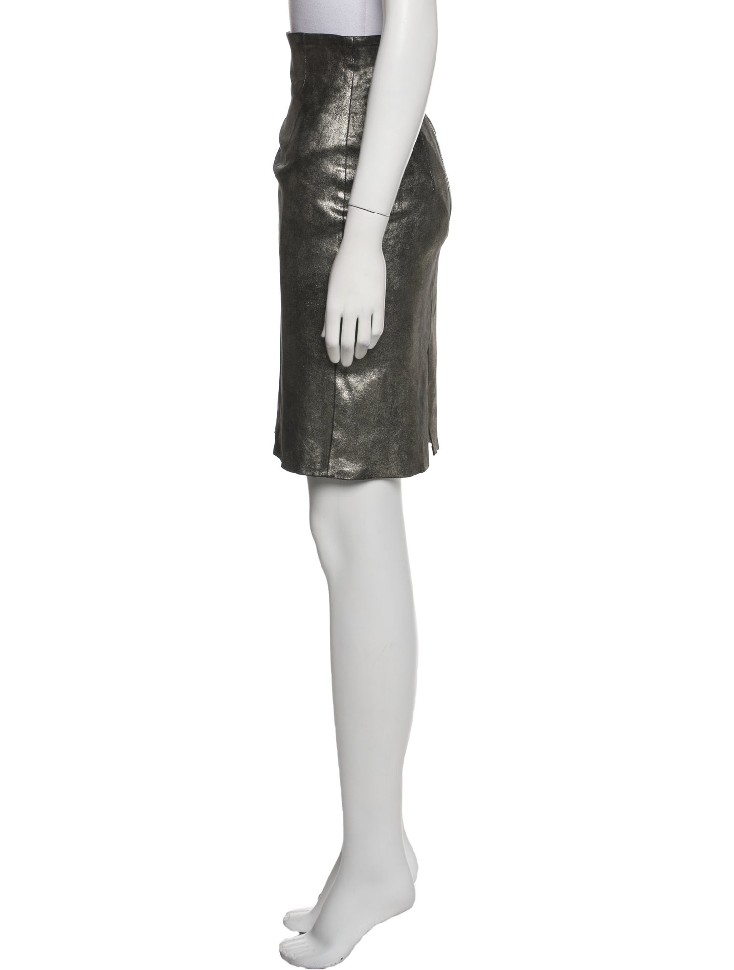 The Perfext Leather Knee-Length Skirt