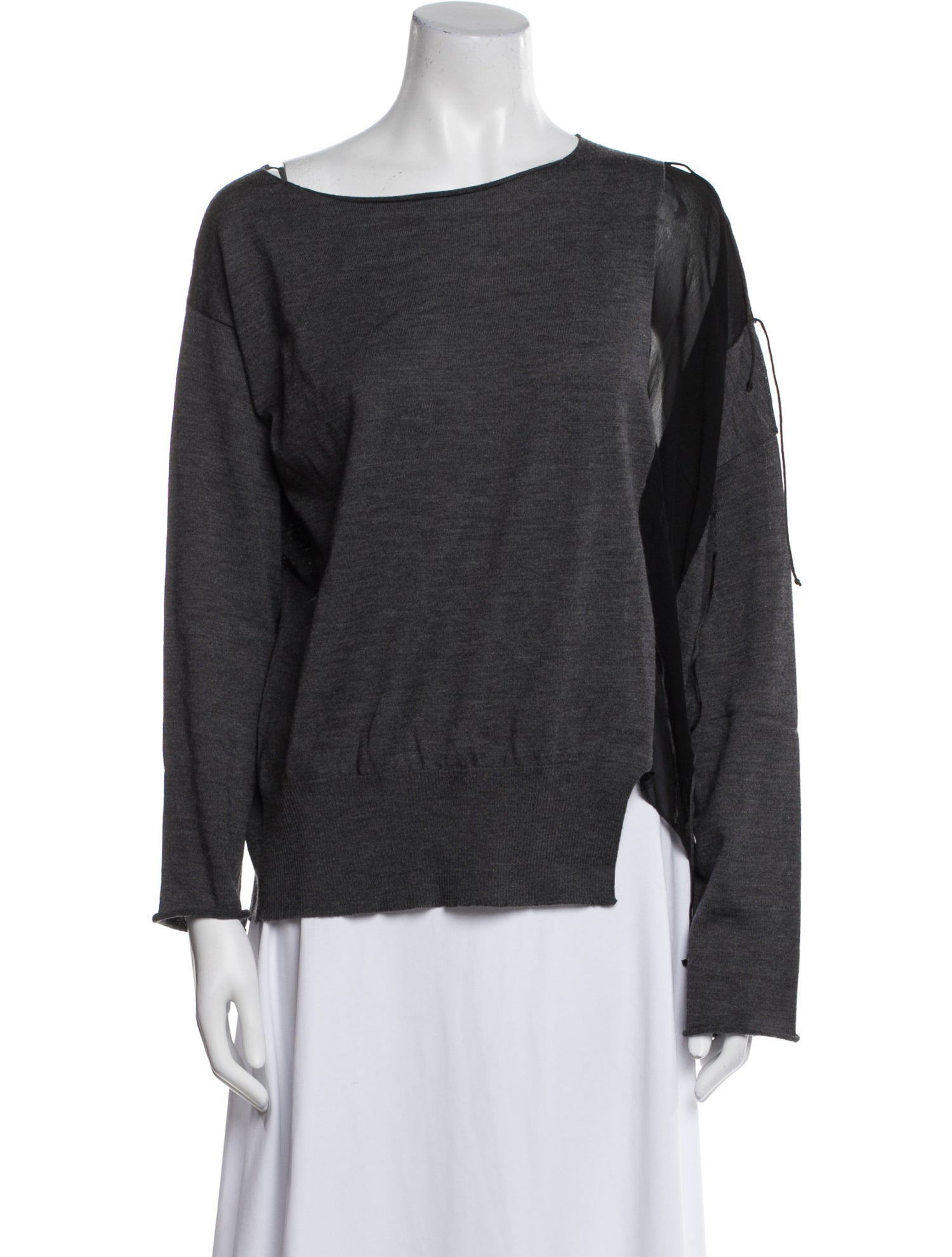 PierAntonioGaspari Virgin Wool Bateau Neckline Sweater