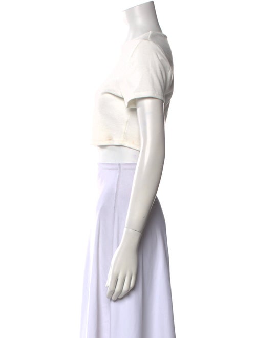 Praying Graphic Print Crew Neck Crop Top