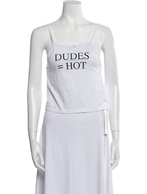 Praying Graphic Print Square Neckline Top