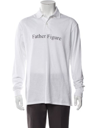 Praying Graphic Print V-Neck Polo Shirt