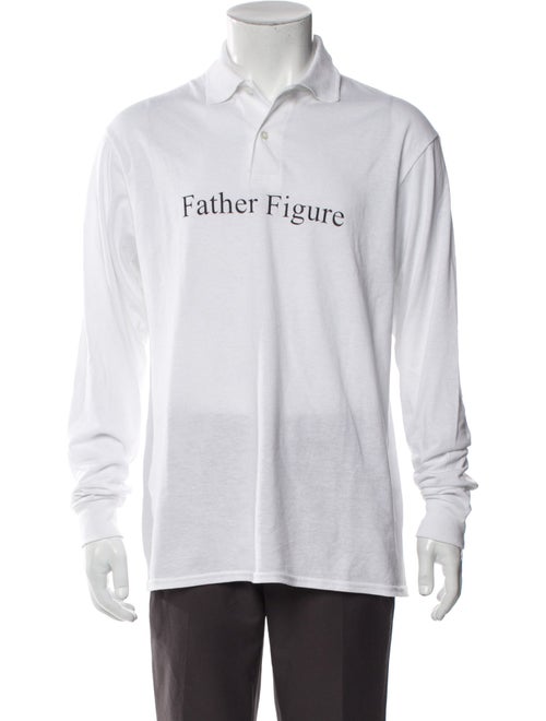 Praying Graphic Print V-Neck Polo Shirt