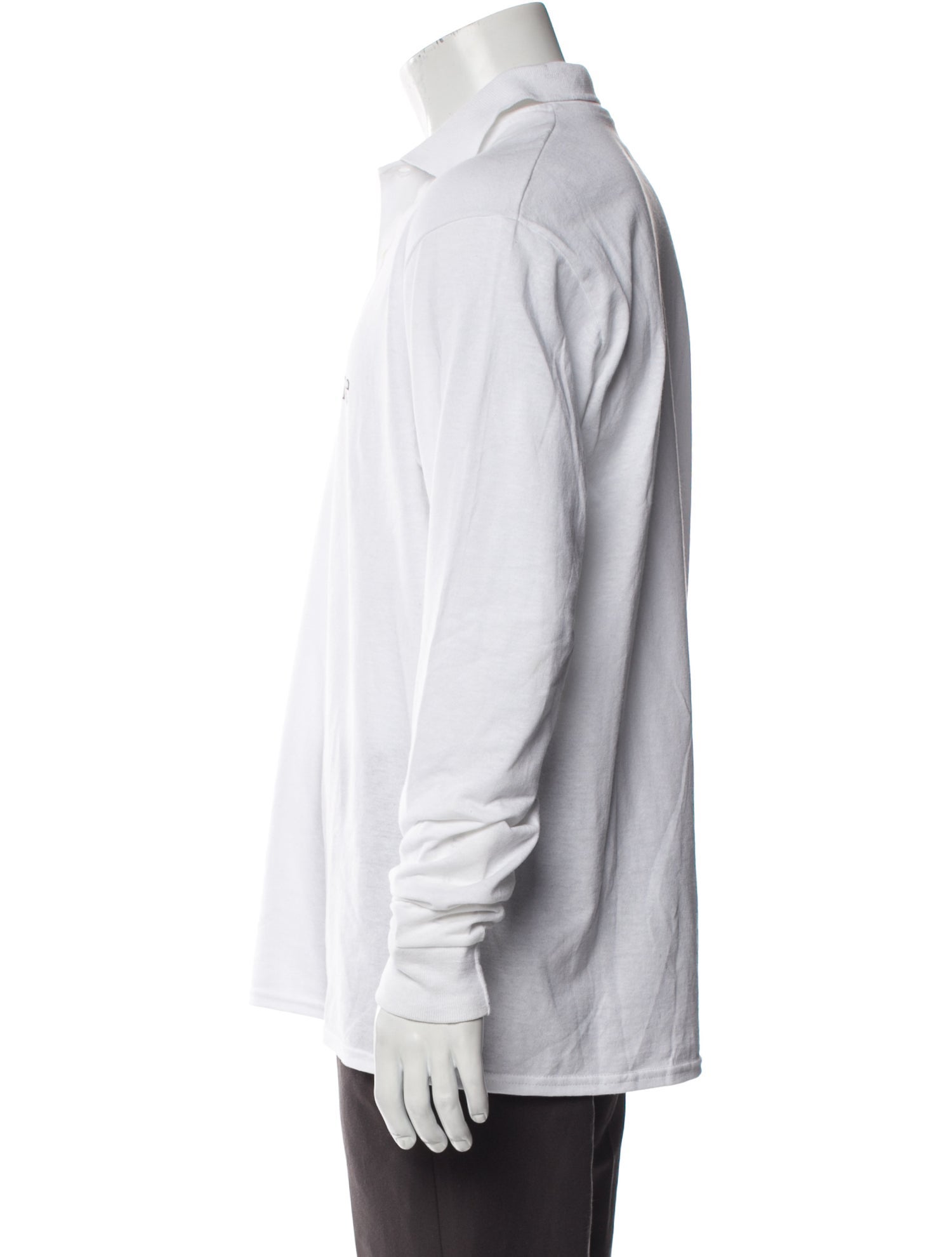 Praying Graphic Print V-Neck Polo Shirt