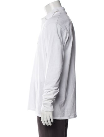 Praying Graphic Print V-Neck Polo Shirt