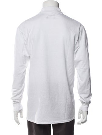 Praying Graphic Print V-Neck Polo Shirt