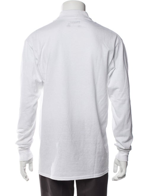 Praying Graphic Print V-Neck Polo Shirt