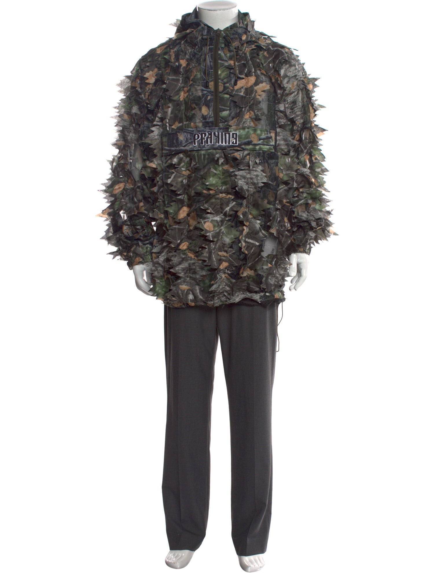 Praying Printed Mock Neck Hoodie