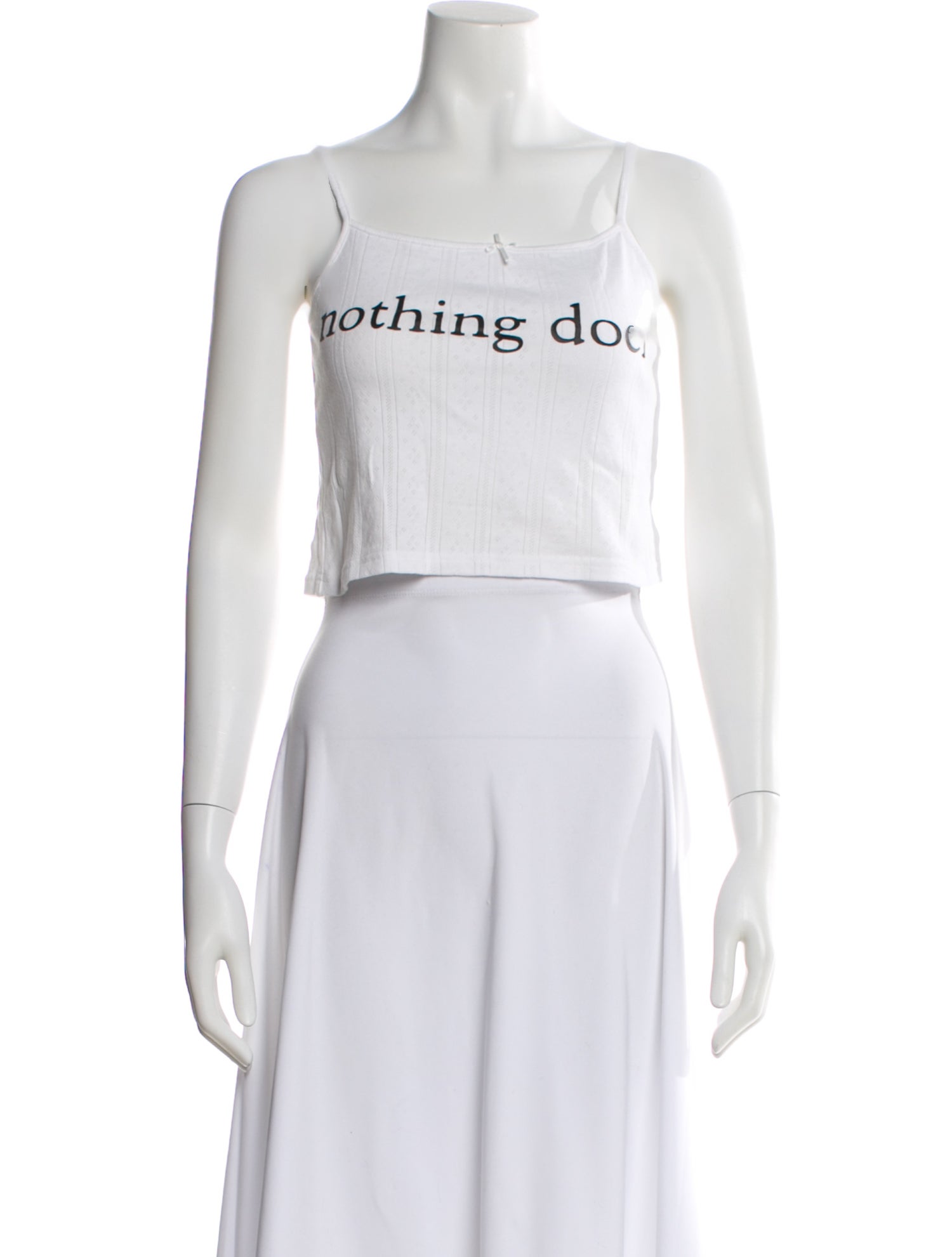 Praying Graphic Print Square Neckline Crop Top