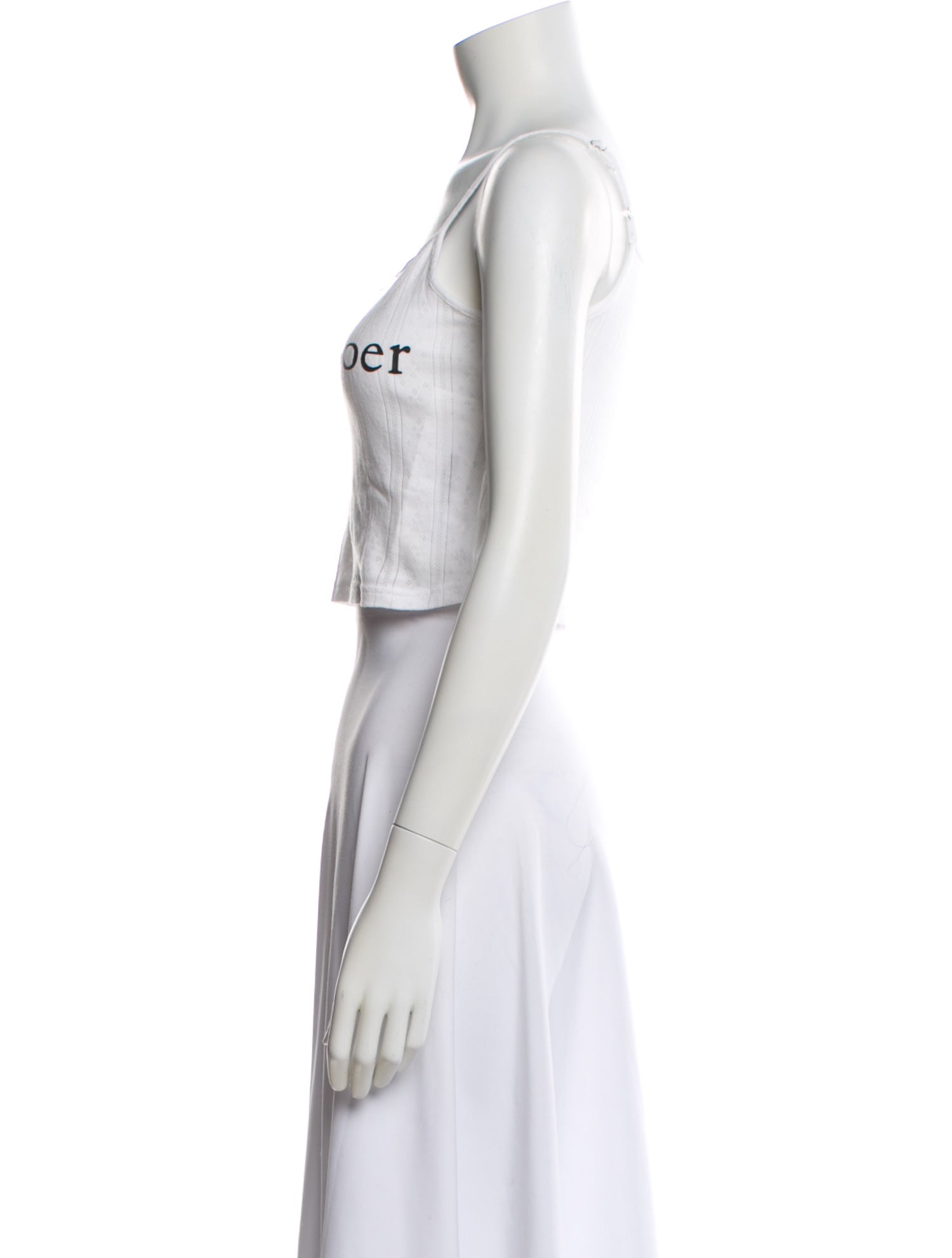 Praying Graphic Print Square Neckline Crop Top