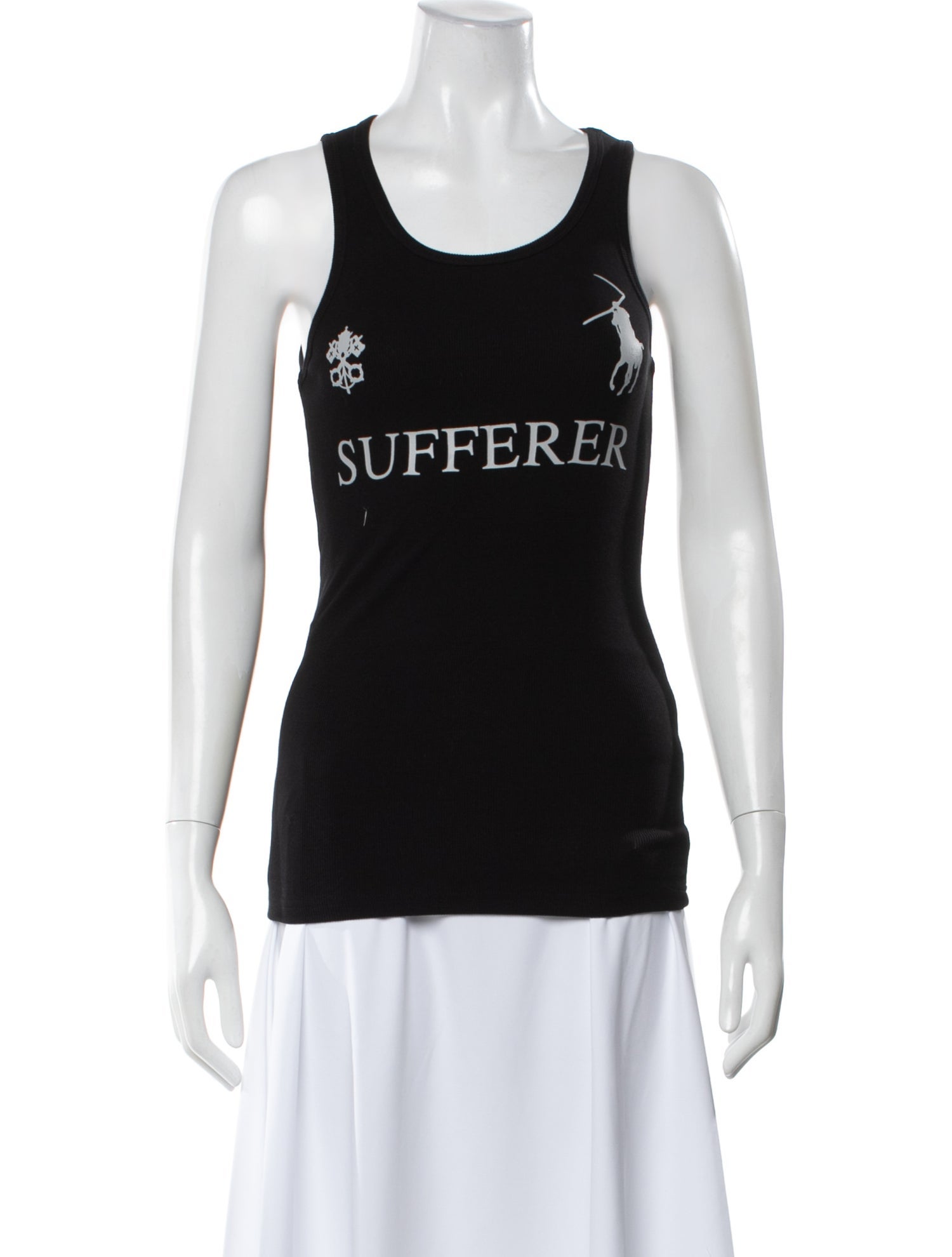 Praying Graphic Print Scoop Neck Top