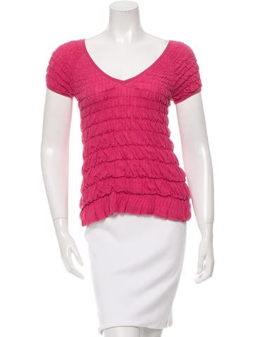 Philosophy di Alberta Ferretti Ruched Short Sleeve Top