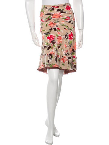 Philosophy di Alberta Ferretti Silk Floral Skirt