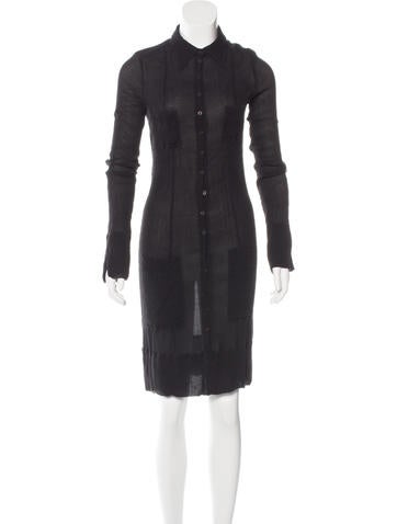 Philosophy di Alberta Ferretti Sheer Long Sleeve Dress