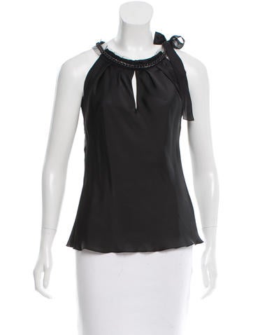 Philosophy di Alberta Ferretti Sleeveless Embellished Top